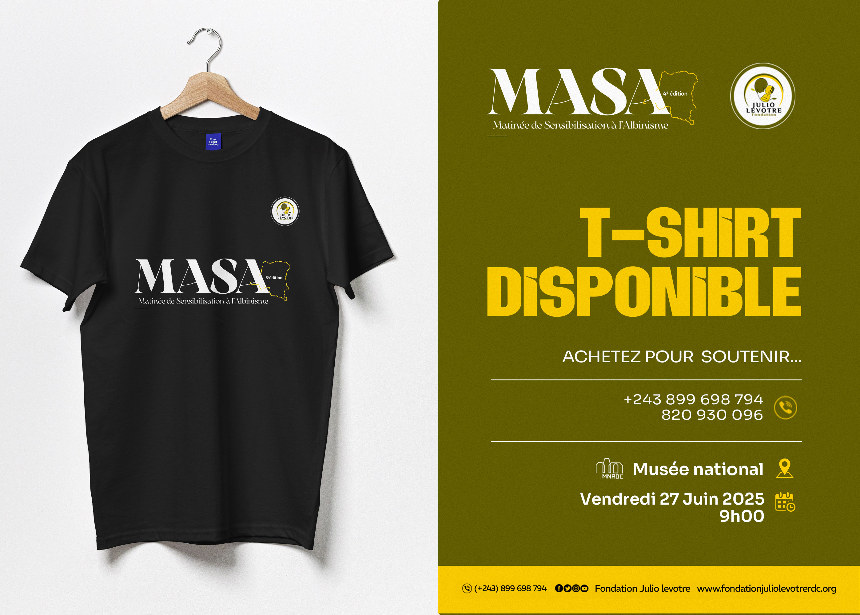 T-SHIRT MASA  2025 NOIR